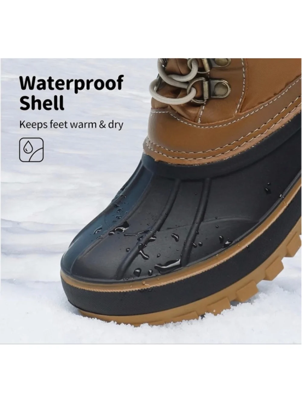 DREAM PAIRS Boys Girls Snow Boots Water-Resistant Outdoor Warm Cozy Anti-Slip 3